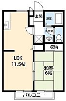 メゾン ド デュー 201 ｜ 愛知県岡崎市森越町字森下13-1（賃貸アパート1LDK・2階・40.92㎡） その2