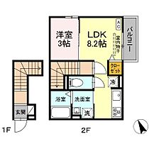 パークサイド柱I 202 ｜ 愛知県岡崎市柱町字東荒子197番4の一部（賃貸アパート1LDK・2階・34.04㎡） その2