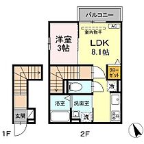 パークサイド柱I 201 ｜ 愛知県岡崎市柱町字東荒子197番4の一部（賃貸アパート1LDK・2階・34.15㎡） その2