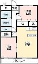 フォレスティ 205 ｜ 愛知県岡崎市稲熊町字7丁目82-1（賃貸アパート2LDK・2階・55.50㎡） その2