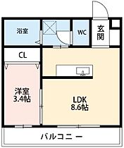 竜美丘Ｒｅｓｉｄｅｎｃｅ 3Ｃ ｜ 愛知県岡崎市明大寺町字荒井29-2（賃貸マンション1LDK・3階・30.23㎡） その2