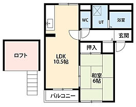 ジュネス光　Ｃ棟 201 ｜ 愛知県岡崎市宮地町字郷東28（賃貸アパート1LDK・2階・42.13㎡） その2