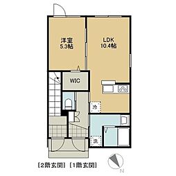 マーリエ 1LDKの間取図画像