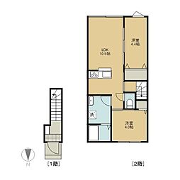 Harmo豊平(アルモトヨヒラ) 2LDKの間取図画像