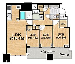 ラ・トゥール大阪梅田 3LDKの間取図画像