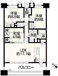 ラフィーネ帯山（ペット可マンション） 3LDKの間取り