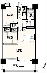 レクシア長嶺南ブライディア 2LDKの間取図画像