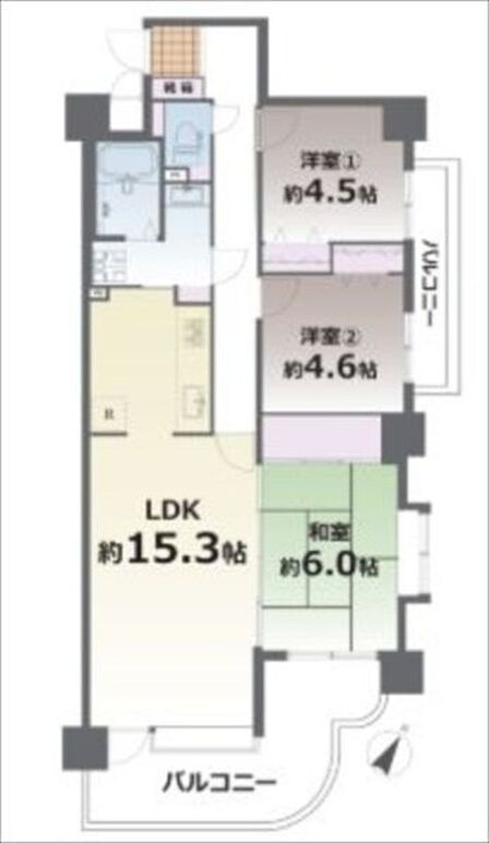 3LDK 間取り