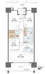 アルバックス日進 3LDKの間取図画像