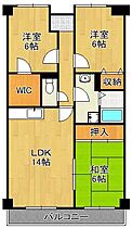 クリエースト  ｜ 福岡県北九州市小倉南区沼南町1丁目（賃貸マンション3LDK・4階・70.10㎡） その2