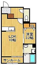 ピース　ライフ  ｜ 福岡県北九州市小倉南区横代東町2丁目（賃貸アパート1LDK・1階・33.41㎡） その2