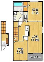 ニューライズ行橋　II  ｜ 福岡県行橋市行事3丁目（賃貸アパート2LDK・2階・59.58㎡） その2