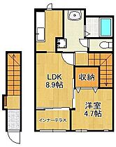 ネヌファ  ｜ 福岡県北九州市小倉南区中曽根東1丁目（賃貸アパート1LDK・2階・42.34㎡） その1