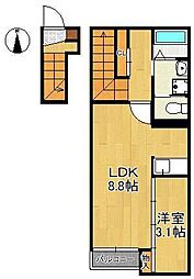 春と川音のフィオーレII～gobridge～ 1LDKの間取図画像