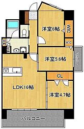 グランヒルズ下曽根 3LDKの間取図画像