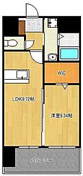ザスクエアグローリーレジデンス 1LDKの間取図画像