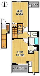 ヴェルデメゾン 1LDKの間取図画像