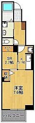 セイバリーヒル 1Kの間取図画像