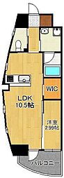 ラフィーネ上葛原 1LDKの間取図画像