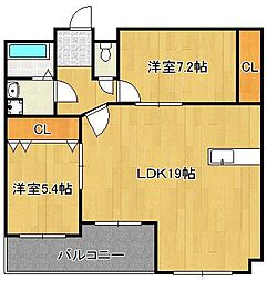 アネシス 2LDKの間取図画像