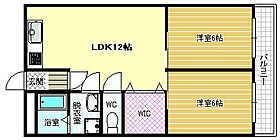 ハイツせせらぎ北・南棟  ｜ 大阪府柏原市平野2丁目（賃貸マンション2LDK・2階・50.00㎡） その2