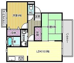 サンハイツ大井  ｜ 大阪府藤井寺市大井1丁目（賃貸アパート2LDK・1階・52.66㎡） その2