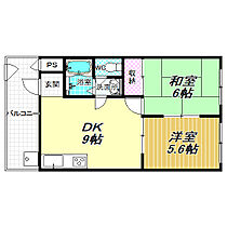 マンションくすのき  ｜ 大阪府羽曳野市翠鳥園（賃貸マンション2LDK・2階・45.75㎡） その2