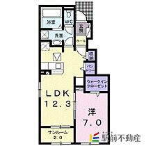 オリジン・ビレッジ 103 ｜ 熊本県玉名郡長洲町高浜1339-1（賃貸アパート1LDK・1階・50.42㎡） その2