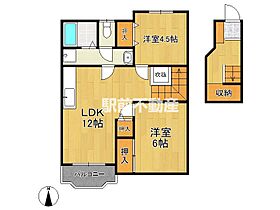 福岡県大牟田市大字歴木1374-1（賃貸アパート2LDK・2階・58.53㎡） その2