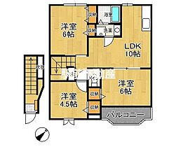 福岡県大牟田市大字久福木599-1（賃貸アパート3LDK・2階・65.57㎡） その2