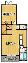 福岡県大牟田市樋口町1-1（賃貸アパート1LDK・2階・41.23㎡） その2