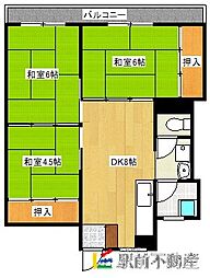ウインライトビル 3DKの間取図画像