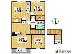 D-room天領 3LDKの間取図画像