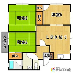 ホワイトビレッジ手鎌1 3LDKの間取図画像