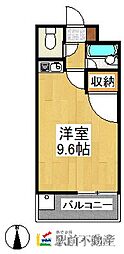 アップルハウス ワンルームの間取図画像