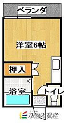 スペースα ワンルームの間取図画像