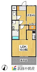 リヴィール・ワン 1LDKの間取図画像