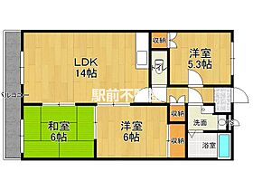 アウスレーゼII 202 ｜ 福岡県大牟田市上白川町2丁目450（賃貸マンション3LDK・2階・69.55㎡） その2