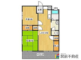 福南第1ビル 404 ｜ 福岡県大牟田市大字歴木1807-863（賃貸マンション2LDK・4階・53.12㎡） その2