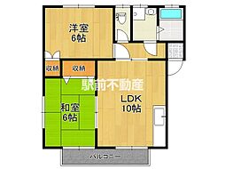 羽山レイク 2LDKの間取図画像