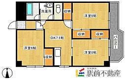 増田ビル 3DKの間取図画像