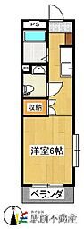 カーサ大牟田駅西 1Kの間取図画像