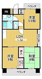 ハヤシビル 3LDKの間取図画像