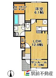 ネオ2 1LDKの間取図画像