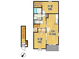 アミティエ岬 2LDKの間取図画像