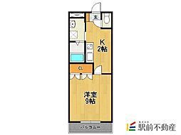 ルミナスハイム 1Kの間取図画像