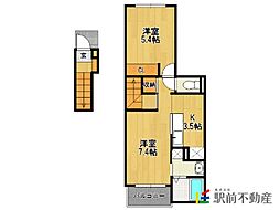 フリーダム・レジデンス2 1LDKの間取図画像