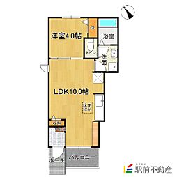 エレガンシアフォレスト 1LDKの間取図画像