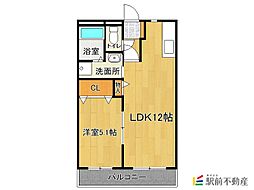 元町パークビル 1LDKの間取図画像