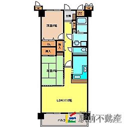 アソシア鳥栖ヴィンテージスクエア 2LDKの間取図画像